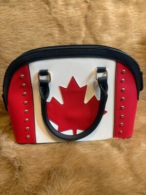 Red & White Maple Leaf Satchel Handbag - Unbranded